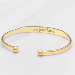 Custom Coordinates Jewelry Gold Coordinates Bracelet Tapered Coordinates